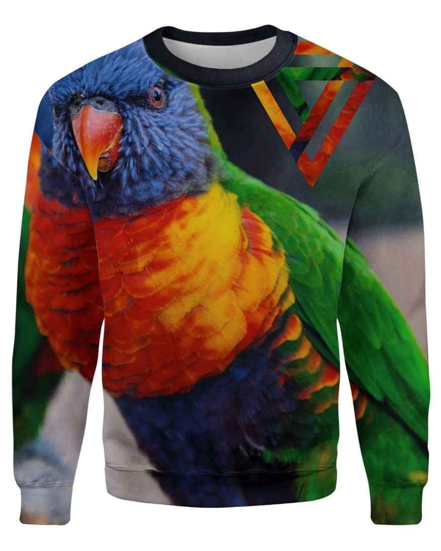 Bright Birdie All Over Printed Sweater