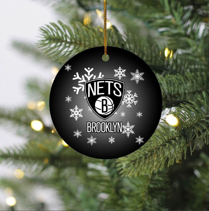 Brooklyn Nets Christmas 2021 Ceramic Ornament