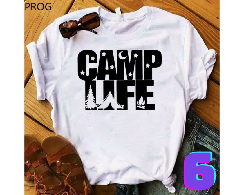 Camp Life Moon And Forest Tree T-Shirt