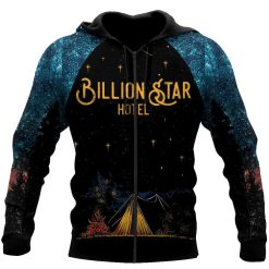 Camping All Over Printed Unisex Hoodie Billion Star Hotel