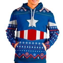 Captain America Christmas 3D All Over Print Hoodie