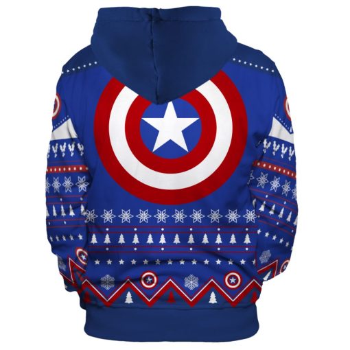 Captain America Christmas 3D All Over Print Hoodie