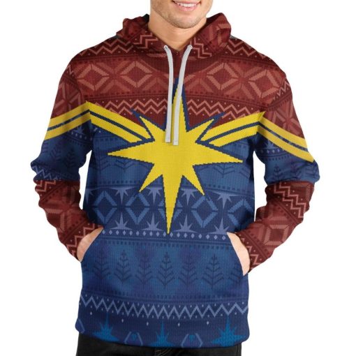 Captain Marvel Sign Protector of Christmas Skies Unisex Pullover And Zipped Hoodie