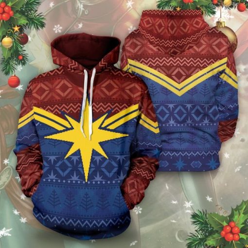 Captain Marvel Sign Protector of Christmas Skies Unisex Pullover And Zipped Hoodie