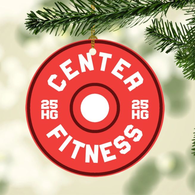 Center Fitness 20Kg Weightlifting Trainers Christmas 2021 Ceramic Ornament
