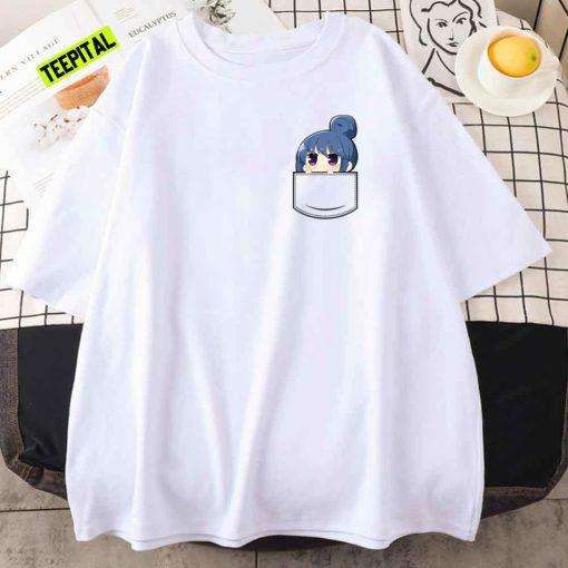 Chibi Shima Rin In Pocket Yuru Camp T-Shirt