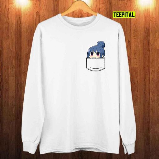 Chibi Shima Rin In Pocket Yuru Camp T-Shirt