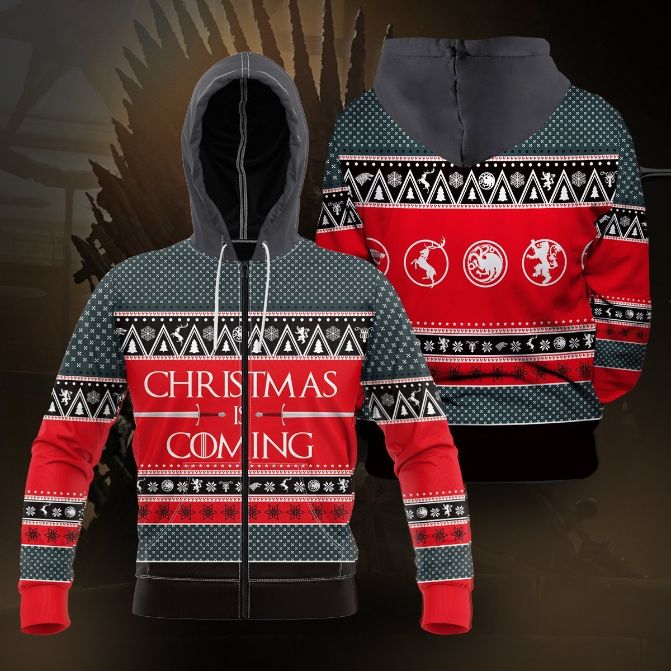 Christmas is Coming Game Of Throne All Over Print 3D Hoodie