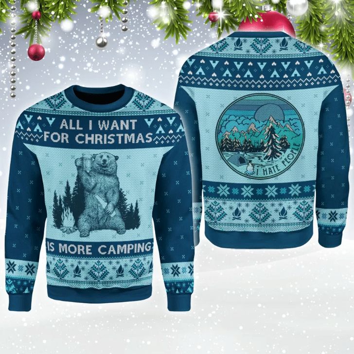 Christmas Is More Camping 3D Sweater