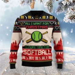 Christmas Is More Time For Softball 3D Sweater