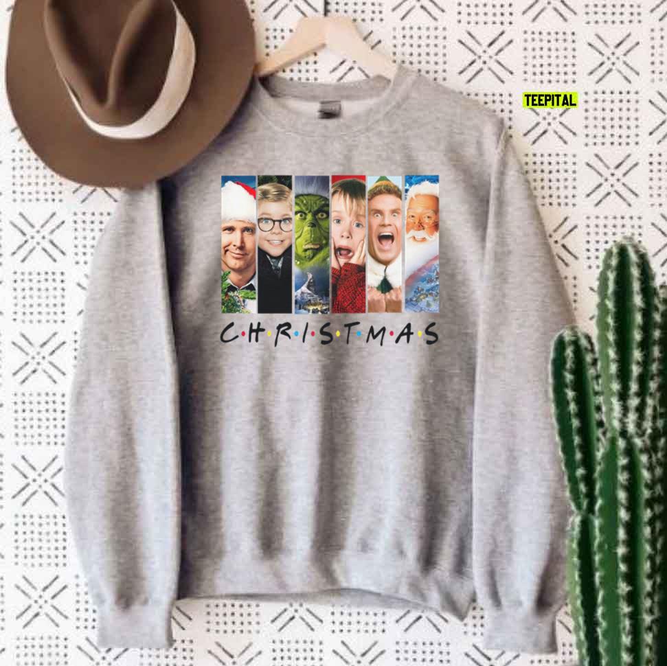 Christmas Movie Friends Home Alone Elf Ralphie Griswold Grinch Sweatshirt