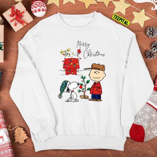 Christmas Snoopy Brown Peanuts Woodstock Sweatshirt