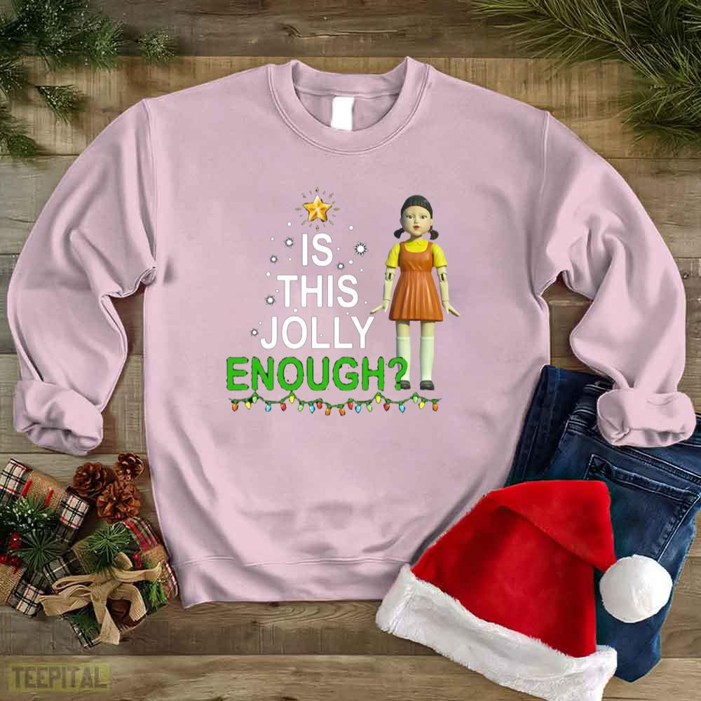 Christmas Squid Game Doll Is This Jolly Enough Sweatshirt