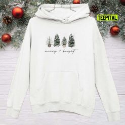 Christmas Tree Merry And Bright Holiday T-Shirt