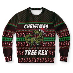 Christmas Tree Rex Ugly Wool Knitted Sweater