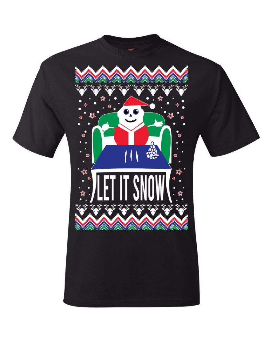 Cocaine Santa Walmart ‘Let It Snow’ Meme Ugly Christmas Sweater