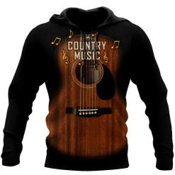 Country Music Guitar Musical Instrument All Over Printed Hoodie