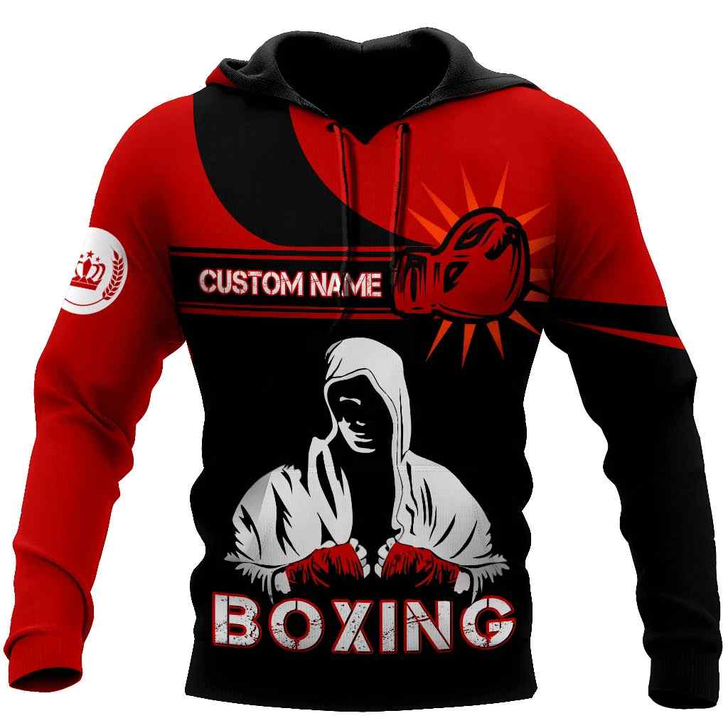 Custom Name Boxing All Over Printed Unisex Hoodie