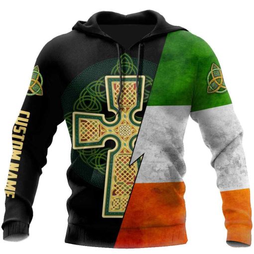 Custom Name Irish Saint Patrick’s Day All Over Printed Unisex Hoodie