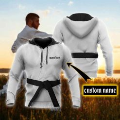 Custom Name Karate All Over Printed Unisex Hoodie