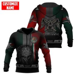 Customized Name Aztec Warrior Day Of The Dead All Over Printed Unisex Hoodie