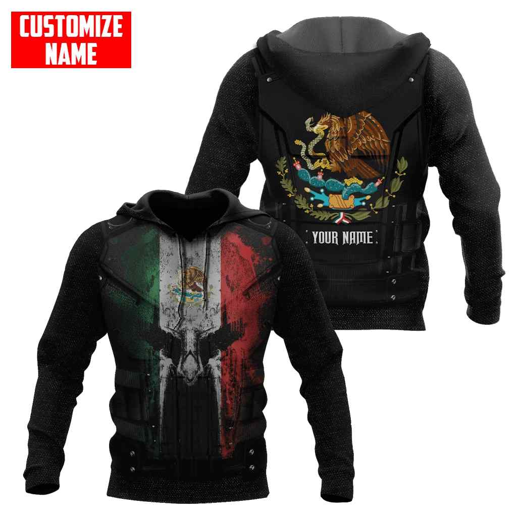 Customized Name Coat Of Arms Mexico All Over Printed Unisex Hoodie
