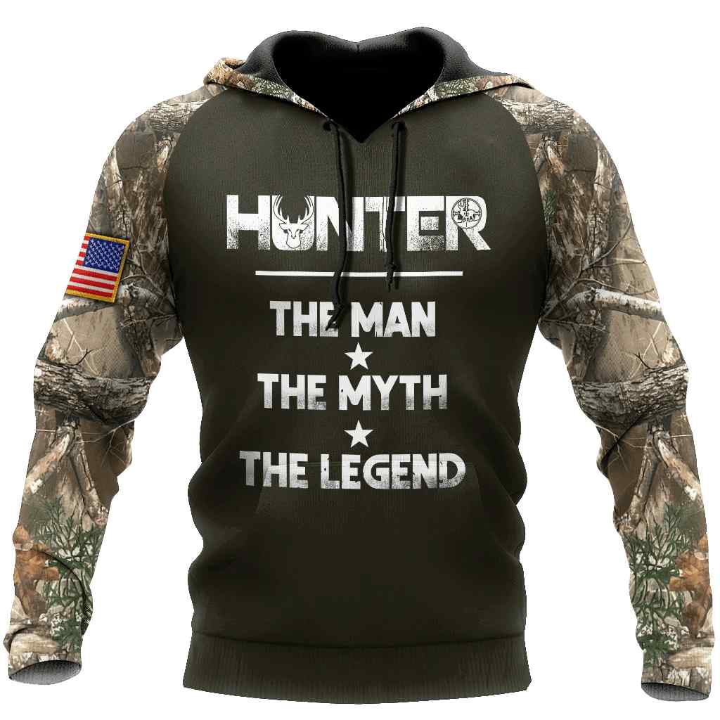 Customized Name Hunting Legend All Over Printed Unisex Hoodie
