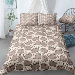 Cute Pusheen Cat Pattern Bedding Set