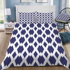 Daffy Lattice Navy Bedding Set