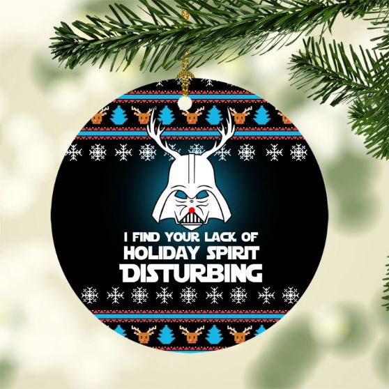 Darth Reindeer I Find Your Lack Of Holiday Spirit Christmas Ceramic Ornament