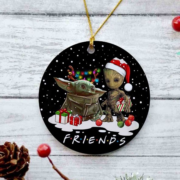 Disney Star Wars Groot Baby Yoda Christmas 2021 Ceramic Ornament