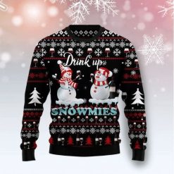 Drink Up Snowmies Snowmans Christmas 3D Sweater