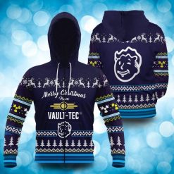 Dweller Boy Vault-Tec Christmas 3D All Over Print Hoodie