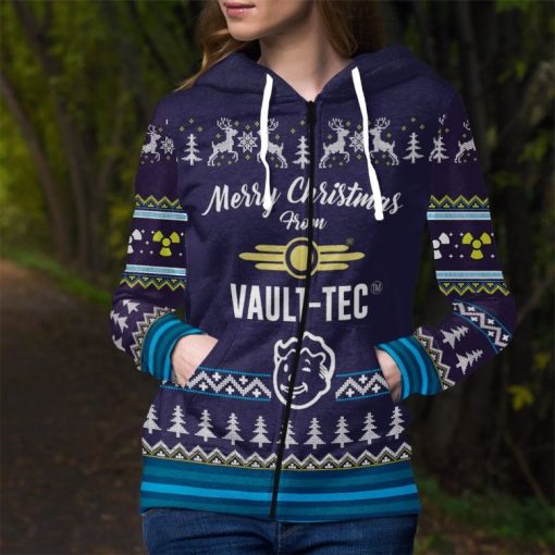 Dweller Boy Vault-Tec Christmas 3D All Over Print Hoodie