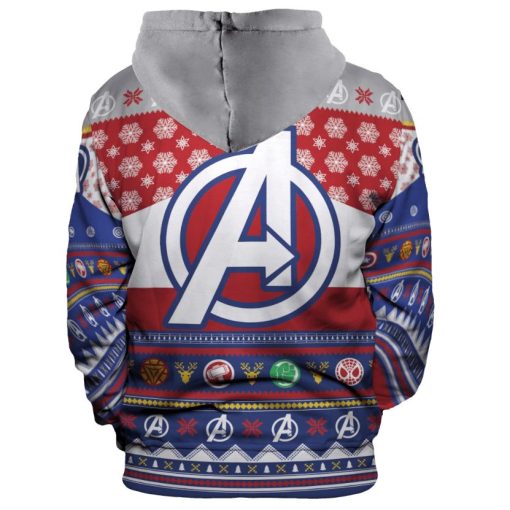 Earth’s Mightiest Heroes Christmas Unisex All Over Print Hoodie