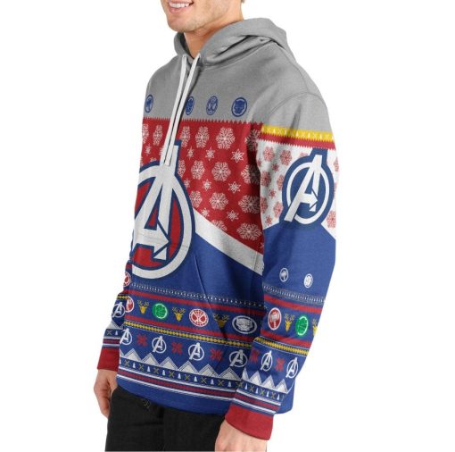 Earth’s Mightiest Heroes Christmas Unisex All Over Print Hoodie