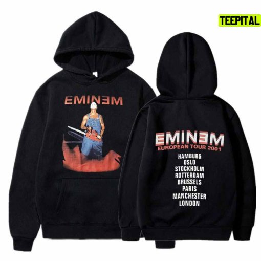 Eminem European Tour 90s Hiphop Vintage Hoodie