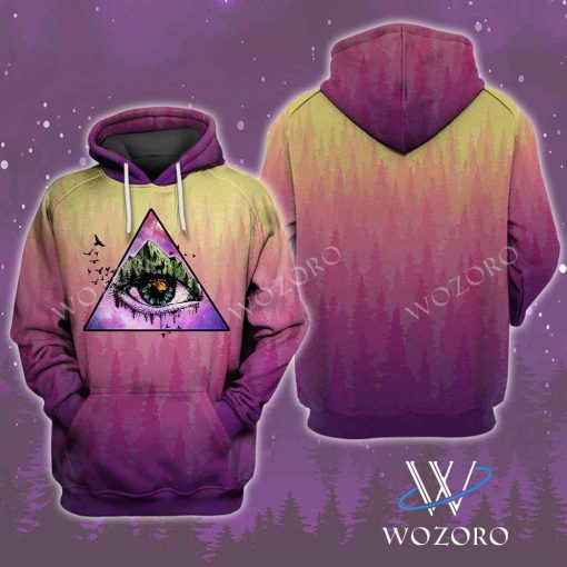 Eye Mountain Purple Camping Hoodie