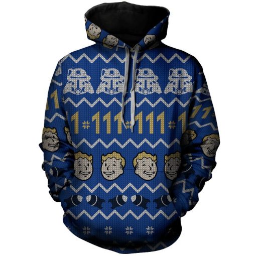 Fallout Bunker Holiday All Over Print Unisex Hoodie