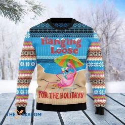 Flamingo Hanging Loose For The Holidays Christmas 3D Sweater