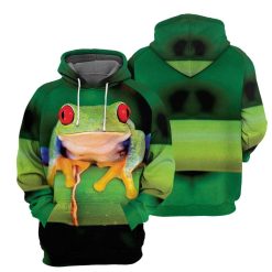 Frog All Over Print Unisex Hoodie