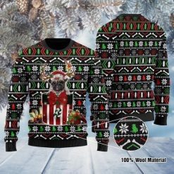 Funny Pug In The Gift Box All Over Printed Sweater