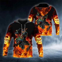 Ghost Hunter Gun Skull All Over Printed US Unisex Size Hoodie