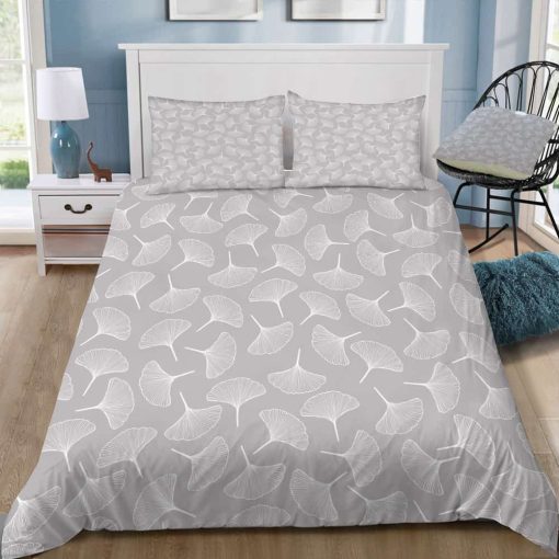 Ginkgo Away With Me Gray Bedding Set