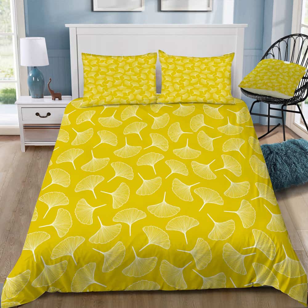 Ginkgo Away With Me Yellow Bedding Set