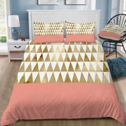 Gold Triangles Bedding Set