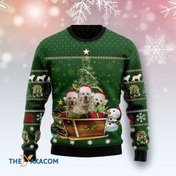 Golden Retriever Group Xmas Sweater 3D