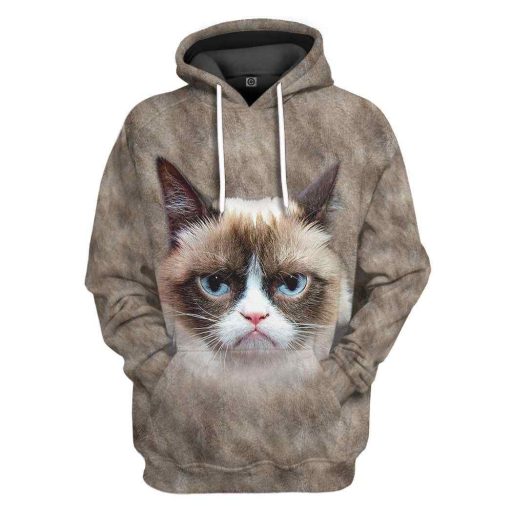Grumpy Cat Front And Back All Over Print Unisex Hoodie Cat Lovers