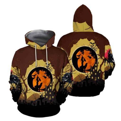 Halloween Wolf All Over Printed Unisex Hoodie No