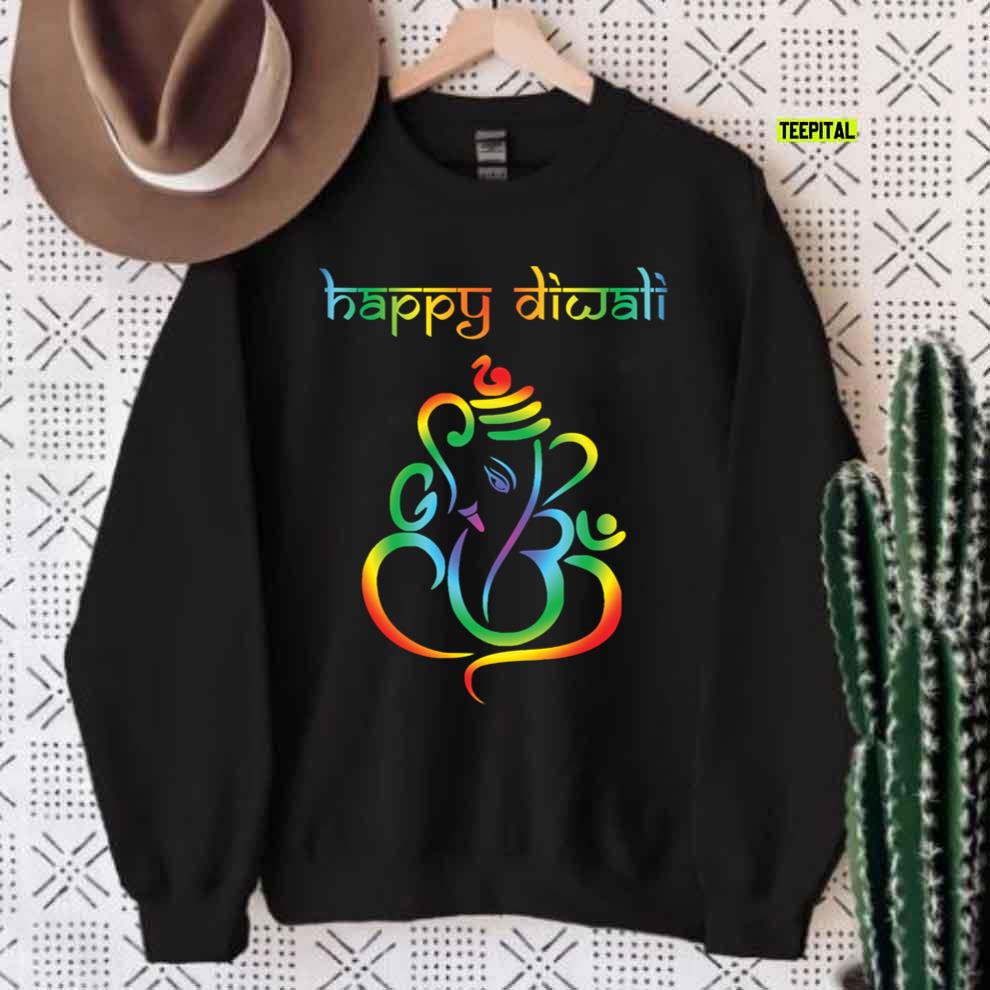 Happy Diwali Colourful Lord Ganesha T-Shirt